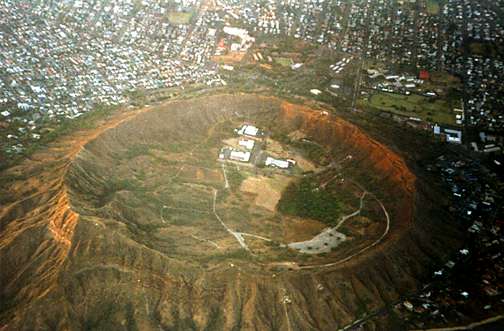 Image of Diamond Head in Eastern Honolulu.