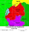 Image of a map that shows the national boundaries and principal towns in Rwanda and the surrounding countries. This image links to a more detailed image.