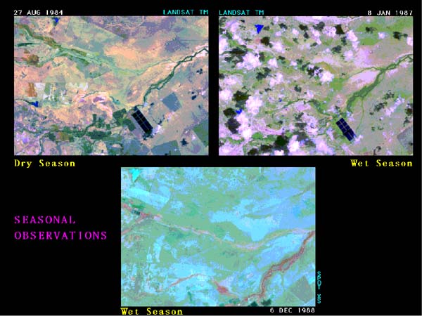 Images taken at wet and dry seasons.  Please have someone assist you with this.