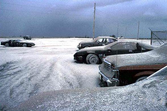 Image showing ash layer on cars near Mount Pinatubo.